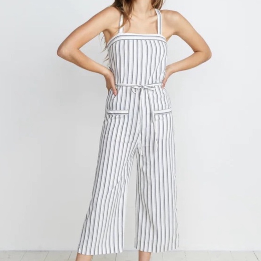 Marine Layer Monochrome Striped Jumpsuit Size Medium